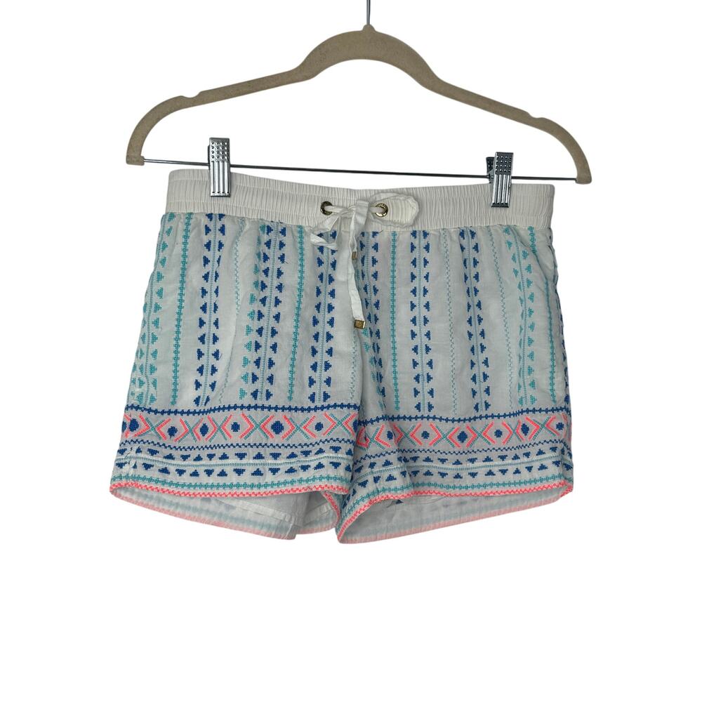 Lilly Pulitzer XXS Embroidered Cotton Pull On Shorts Boho Resort Beachy